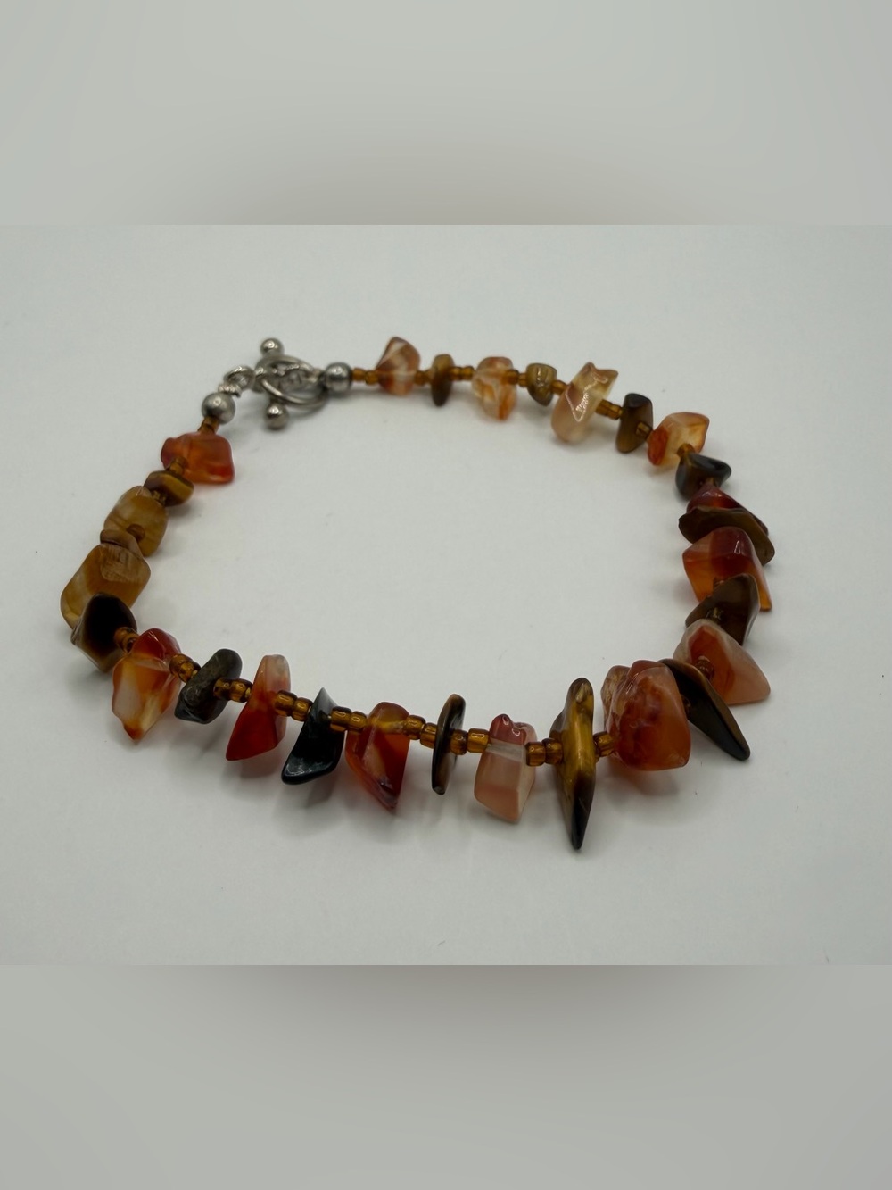 Genuine Stone Chip Beaded Bracelet